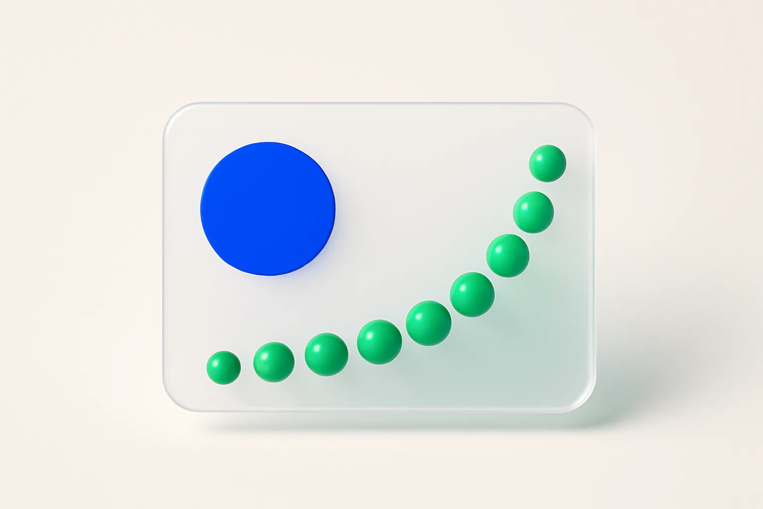 Follower growth curve rising on a profile card, in Cloutaro colors
