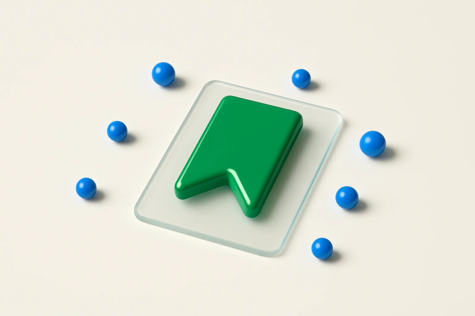 The save, drawn as a bookmark